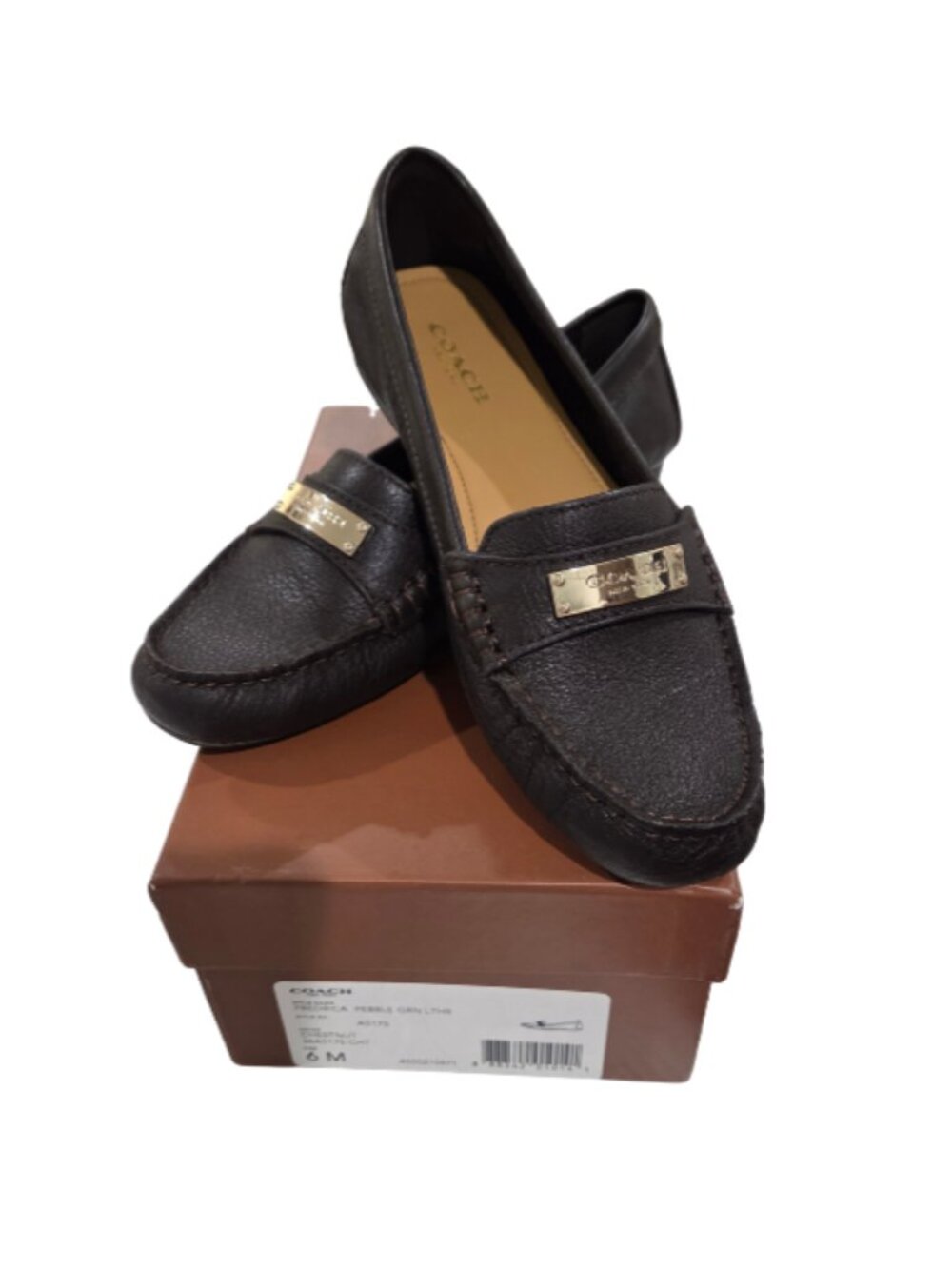 Fredrica Pebble Grain Leather Loafers